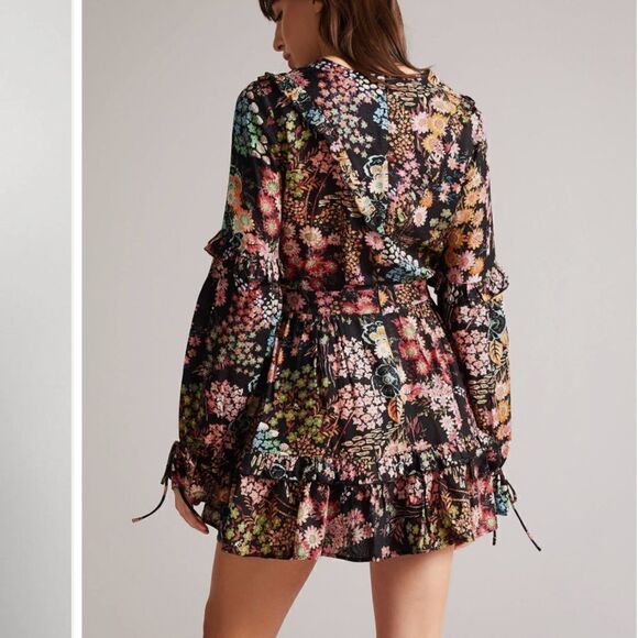 NWT Ted Baker HENDRIA MINI DRESS WITH RUFFLE DETAILS Size 0/ XS - Picture 5 of 15